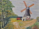 Mühle in Worpswede - Öl auf Leinwand - 40x50 cm