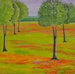 Farbe am Jakobsweg - Öl auf Leinwand - 70x70 cm