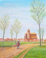 Jakobsweg IV - Öl auf Leinwand - 50x40 cm