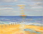 Abend an der Nordsee - Öl auf Leinwand - 40x50 cm