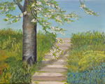 Frühling am Deich - Öl auf Leinwand - 40x60 cm