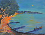 Bucht-Mallorca - Öl auf Leinwand - 40 x50 cm