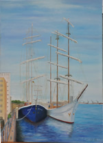 HH-Hafengeburtstag - Öl auf Leinwand - 50x70 cm