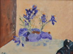 Krokusse - Öl auf Malmappe - 30x40 cm