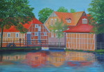 Mühlenteich Sittensen - Öl auf Leinwand -  70x100 cm