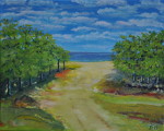 Dünen am Nordseestrand -Öl auf Leinwand - 40x50 cm