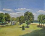 Wümme mit Brücke - Öl auf Leinwand - 40x50 cm